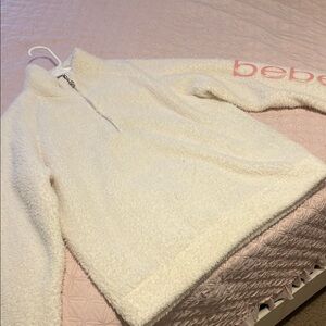Bebe Cream Fleece Half-Zip Pullover
